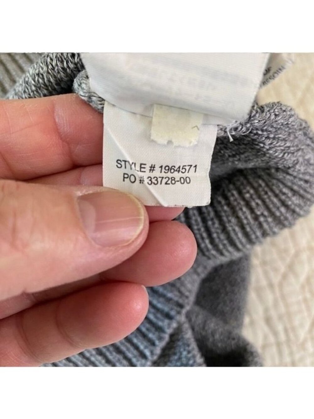 PrAna Knit Hoodie Sweater North Loop Organic Cotton Pullover XL Pebble Grey Cozy - Picture 11 of 11